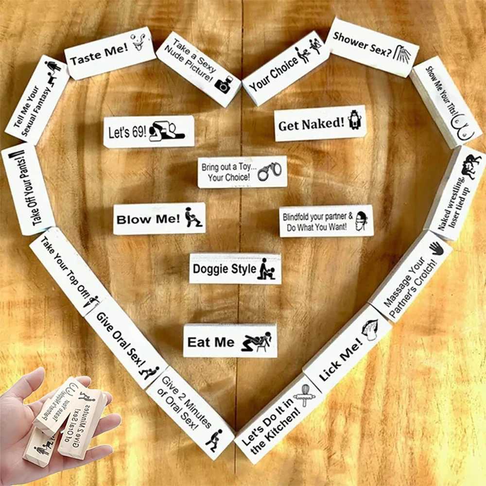 Couple Game Night Intimate Block Tower Game Valentines Day Rolling Tower Stacking Block Game Adult ParTY Interactive Game W241114