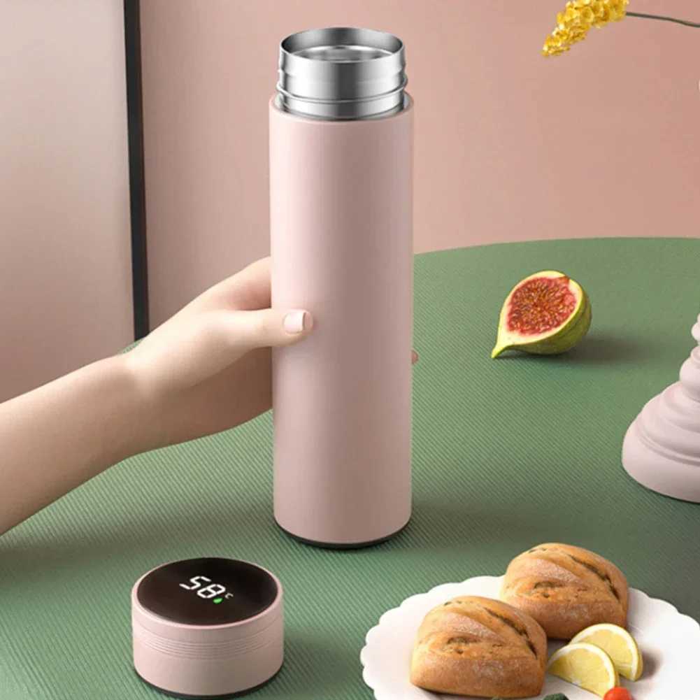 High quality intelligent hot cup 304 stainless steel 480ml intelligent temperature display waterproof double wall vacuum hot cup Y241114