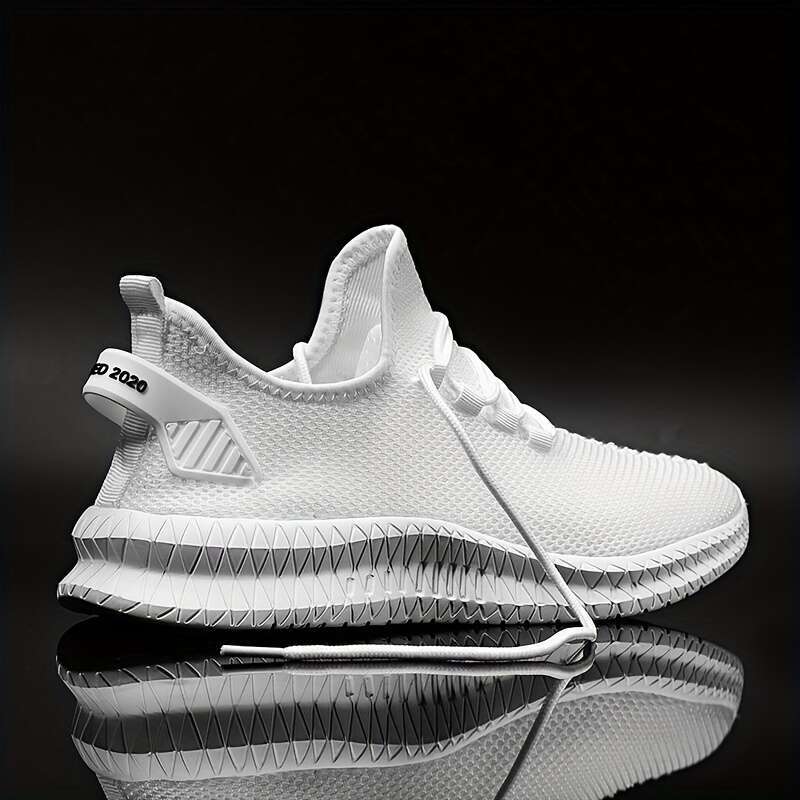 Men's Breathable Slip-On Sneakers - Soft Woven Non-Slip Sole for Outdoor Training, Running, and Workout