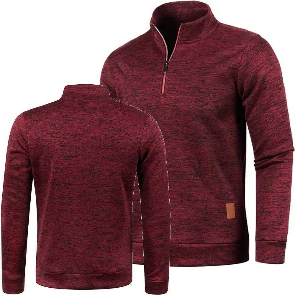Winter basic knitted half zip collar wool floral top motorcycle mens turtle collar sweater windproof jersey W241114
