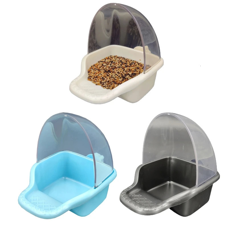 Cage feeder suspended parachute container non spiral chicken coop plastic feeder large capacity splash proof 241113