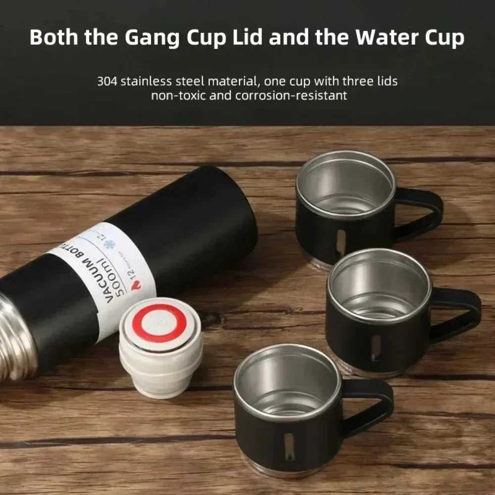 A three-layer hot cup gift box made of 304 stainless steel a commercial gift cup a household water bottle and a Christmas gift Y241114