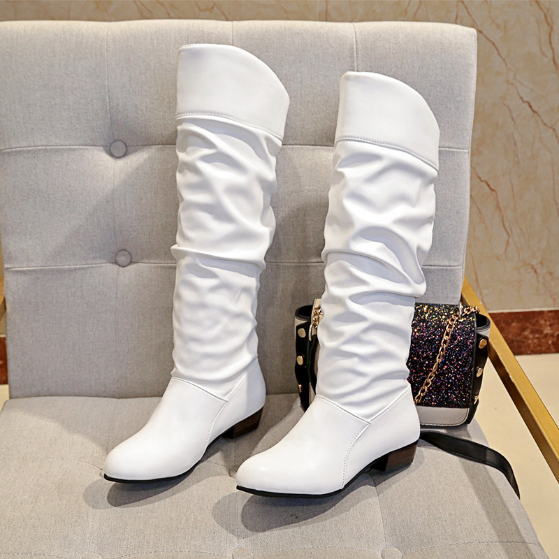 Autumn/Winter Plus Thick Heel Round Toe Mid Length Boots Size35-43.