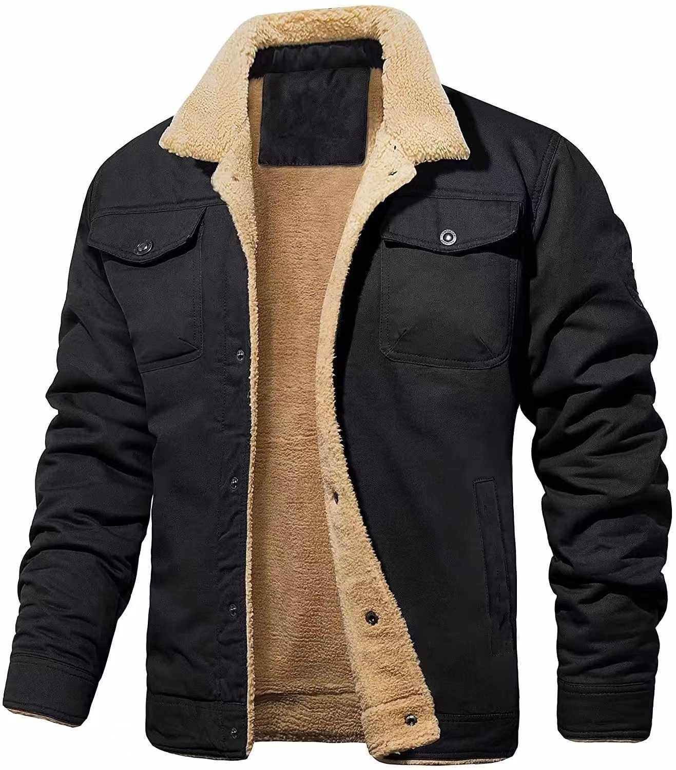In autumn and winter of 2024, new men's jackets with velvet cotton tooling, casual jackets and men's jackets.