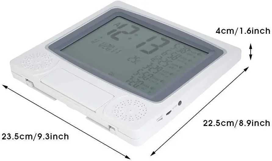 Desk Table Clocks Al Harameen Muslim Azan Wall Clocks 4010/4009 Azan Prayer Clock Quran Muslim Clock With Big Ccreen With Dc 100% Origin J241114