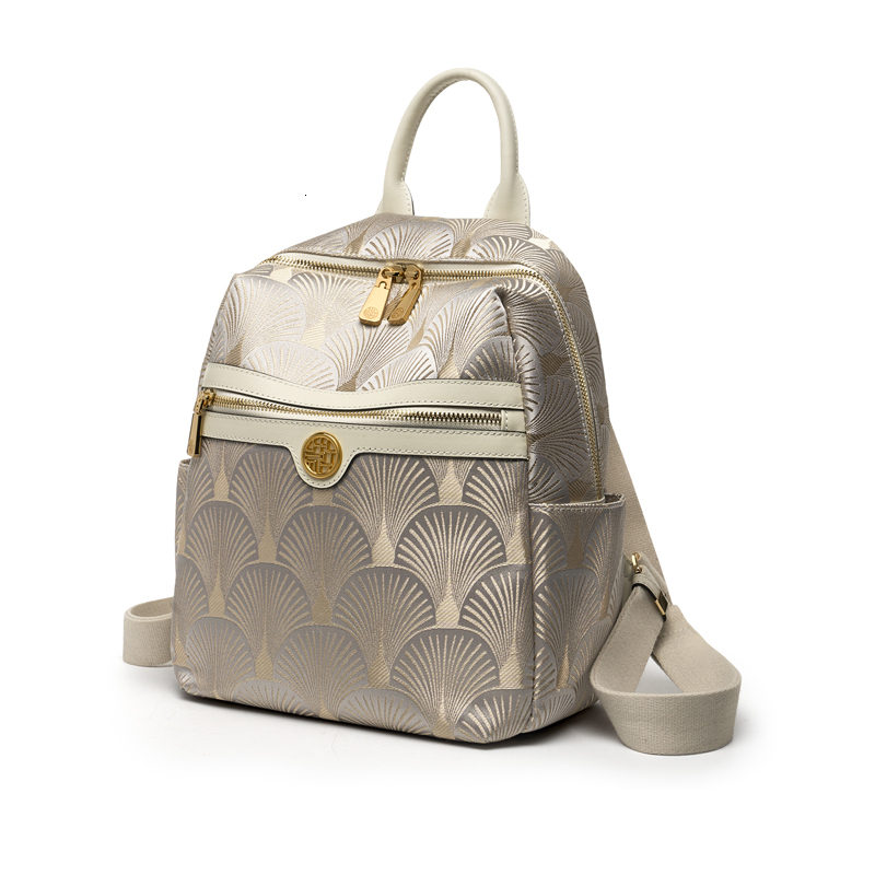 Cow Chinese Style Genuine Leather Backpack Summer Hot Women's New Fashion Large Travel Bag Designer Business Need #St392 BagVoyage