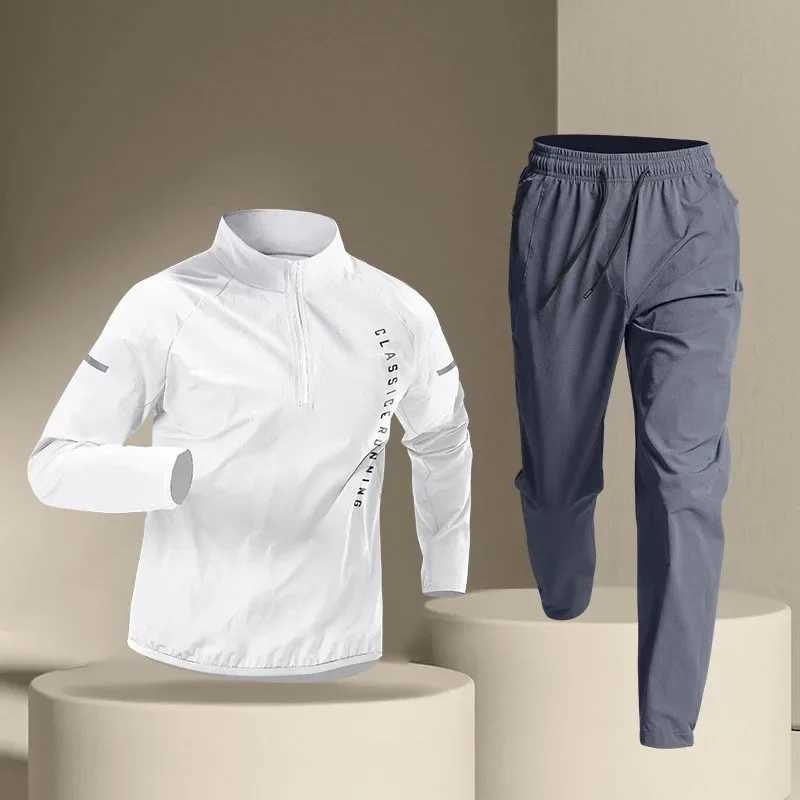Mens Autumn Sleve Mens Thin Clothes Underwear Set Fast Drying Antibacterial Stretching 2024 Fitness Track and Field Wear X241113