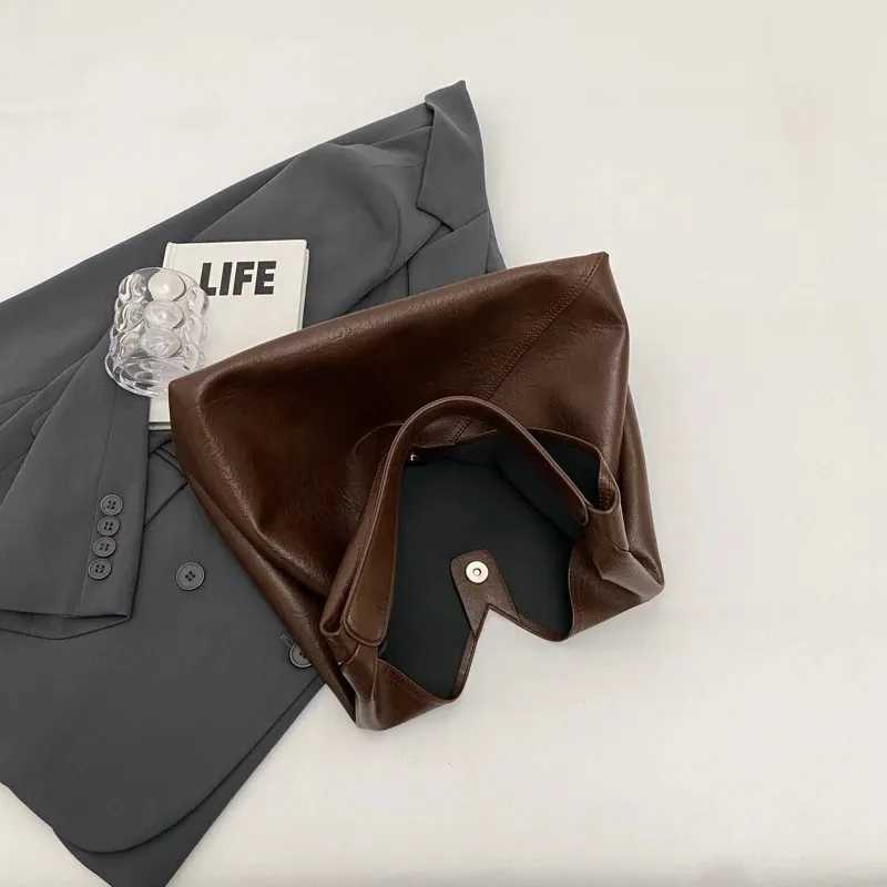 Leather Handbags Wen Luxury Fi Brown Large Capacity Shoder Bags Shopping Tote Bags 2024 New Big Underarm Hobo Bag Z250514