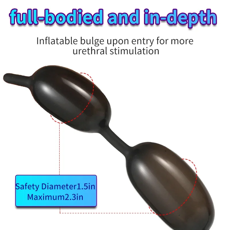 Inflatable Urethral Sounding for Men Male Masturbator Catheter Dilator Penis Plug Urethra Sounds Penis Expander Adult Sex Toys