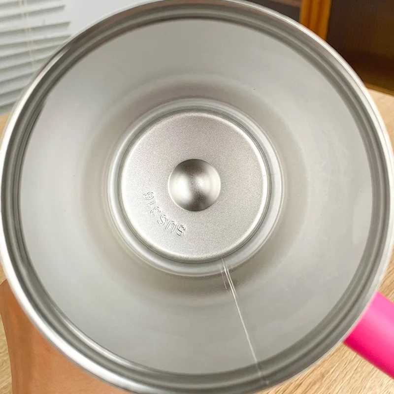 700ML/1.2L with handle cover cute cat hot cup stainless steel water bottle outdoor travel cart coffee g gift Y241114