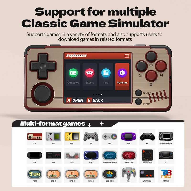 Game machine MIYOO A30 Handheld Game Console 2.8 IPS Sn Linux System Horizontal Retro Emator Video Console Vibration Motor Kids Gifts Z241114