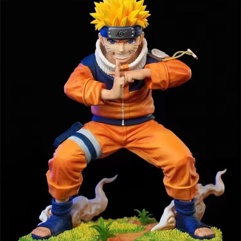 20cm Naruto Anime Figure Uzumaki Naruto Figurine Collectible Kagebunsin No Jyutu Pvc Statue Model For Boy Room Ornament Toy Gift