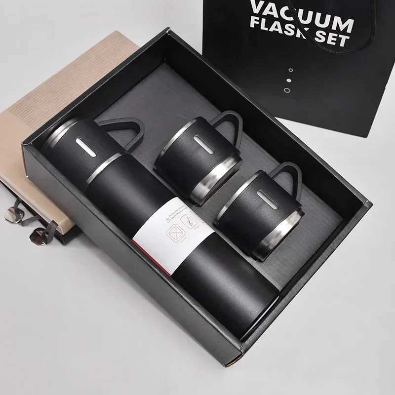 Stainless steel vacuum coated gift set business style coffee hot water bottle portable flame Karaf 500ML304 Y241114