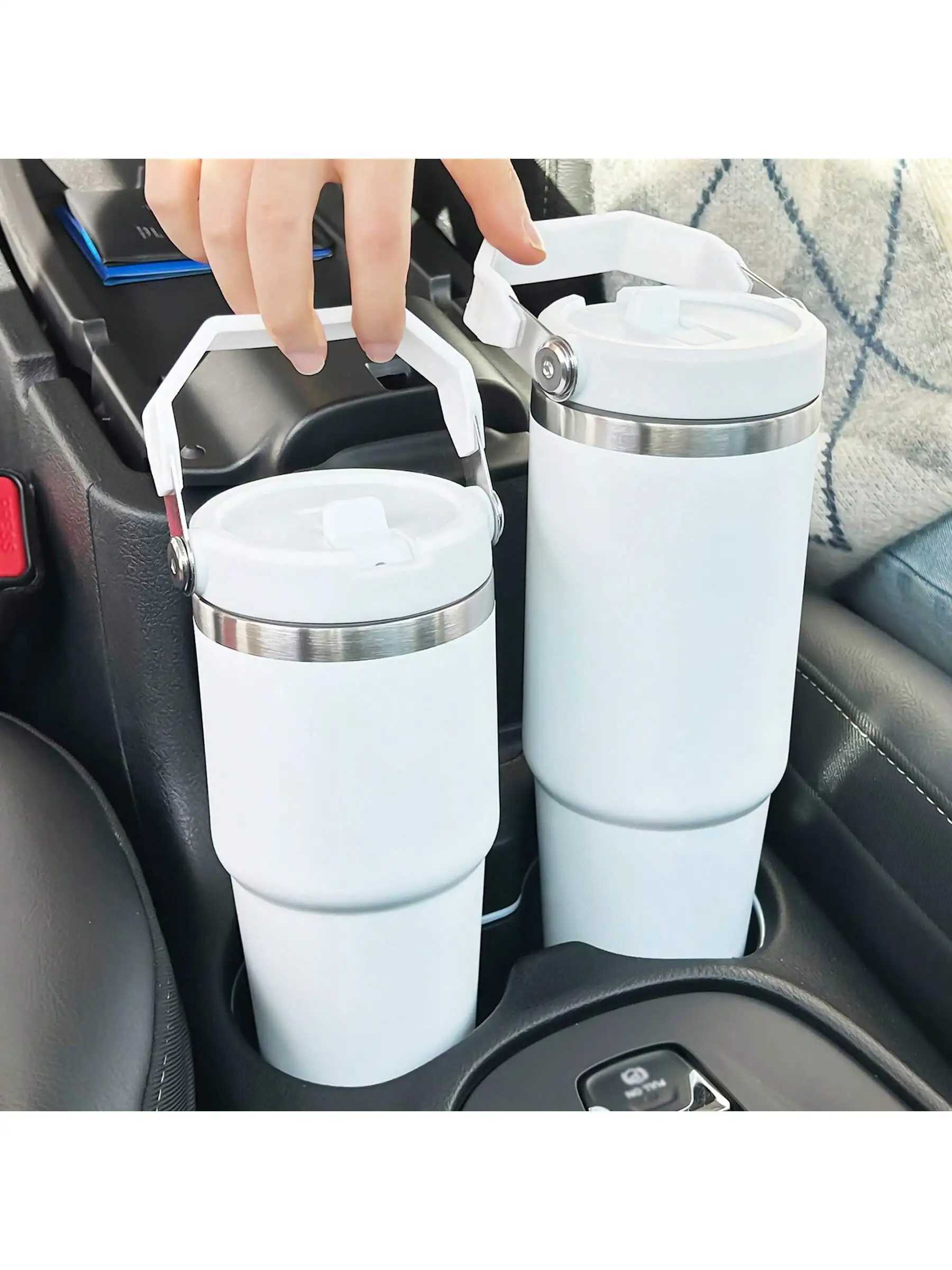 1 piece with handle and straw vacuum cleaner with flip straw and top handle reusable Y241114