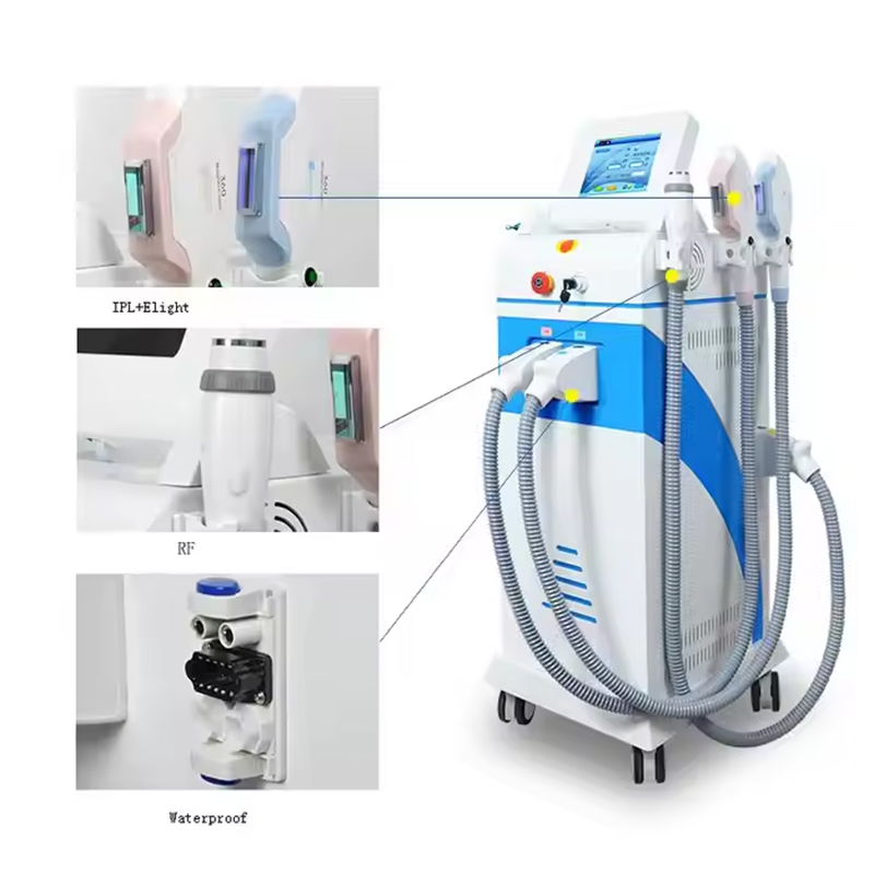 4 in 1 double magneto optical opt hair removal nd yag laser rf skin tightening ipl elight tattoo removal device