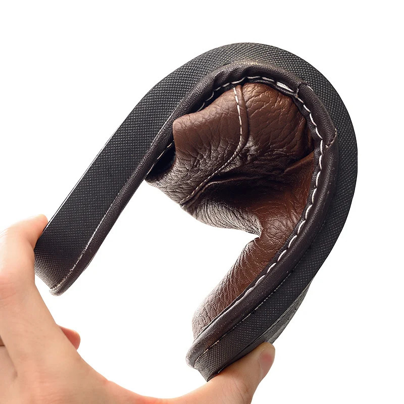 Plus Big Size 47 48 Unisex Genuine Leather Slippers Waterproof Indoor House Shoes Men Slippers Man Women Slippers 241114