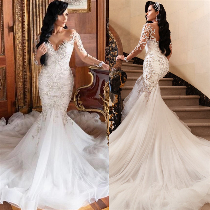 Beach Sexy Wedding Dresses Mermaid Sweetheart Lace Applique Satin Bridal Gowns With Detachable Train Custom Made Vestidos De Soiree 02