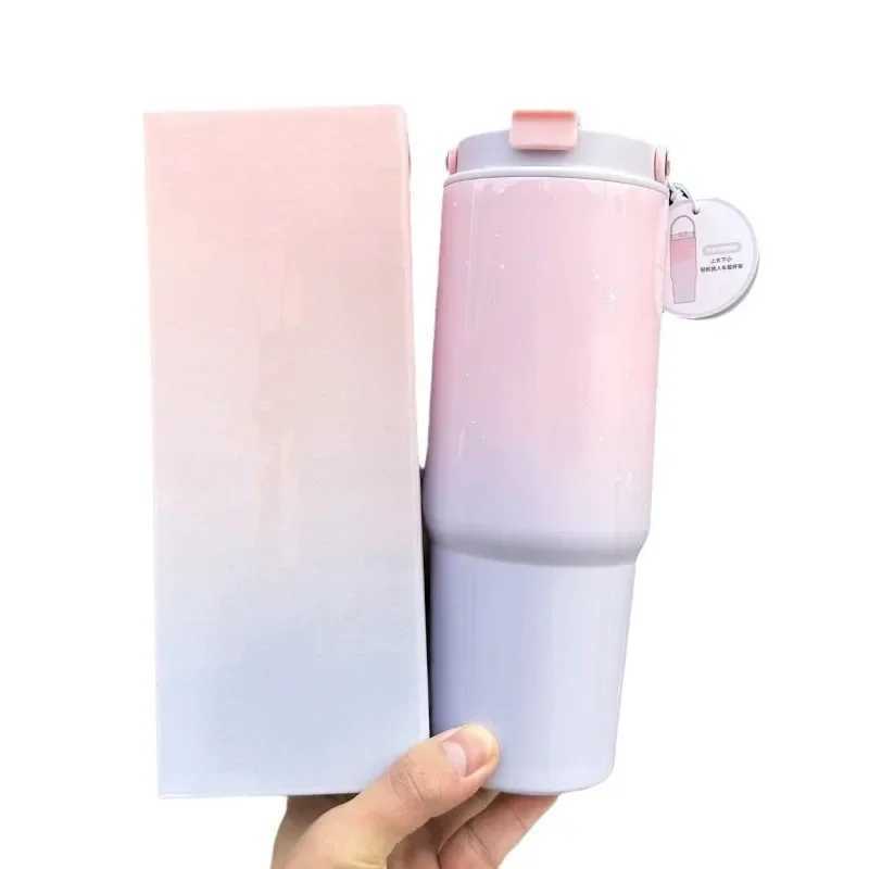 Hot S large capacity vacuum thickened progressive color cup stainless steel hot cup portable accessory Y241114