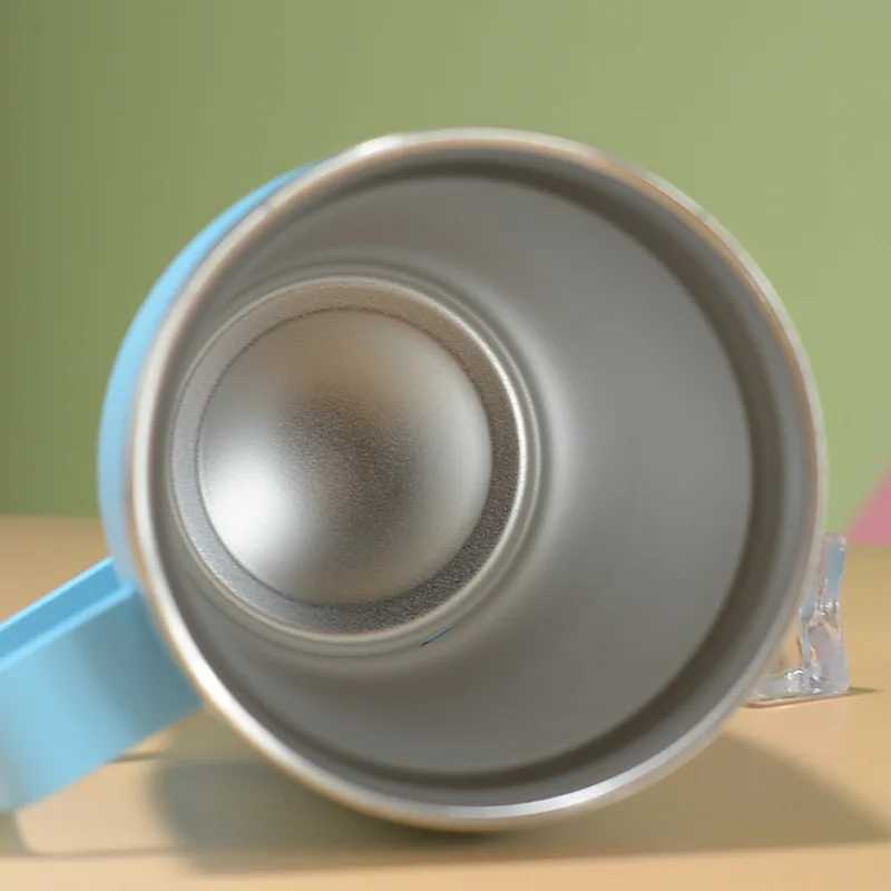 304 stainless steel hot water bottle vacuum double wall handle cup simple solid color coffee cup with lid 20oz water bottle Y241114