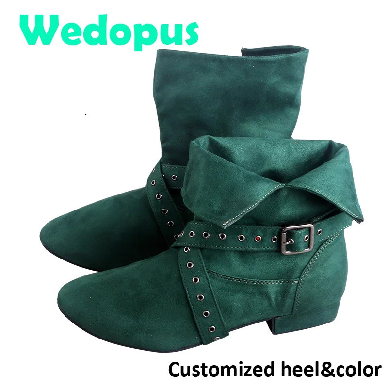 Wedopus Custom High Heels Womens Line Dance Short Boots Lace Heels Burgundy Salsa Latin Dance Shoes Country Dance Boots 241113