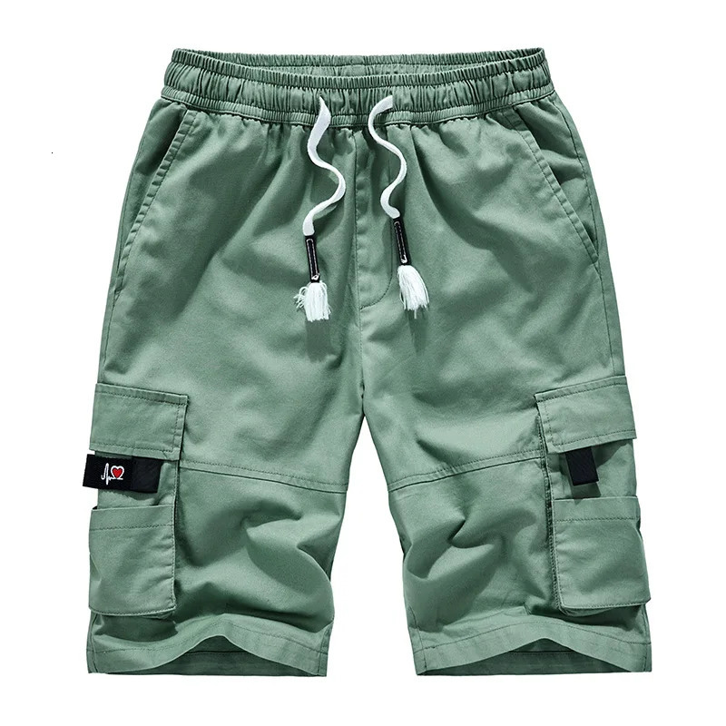 Mens Cargo Shorts Combat Plus Big Size Capris 8XL 5XL 6XL 7XL Man Long Army Green Baggy Short Male Army Green Dark Green 240409
