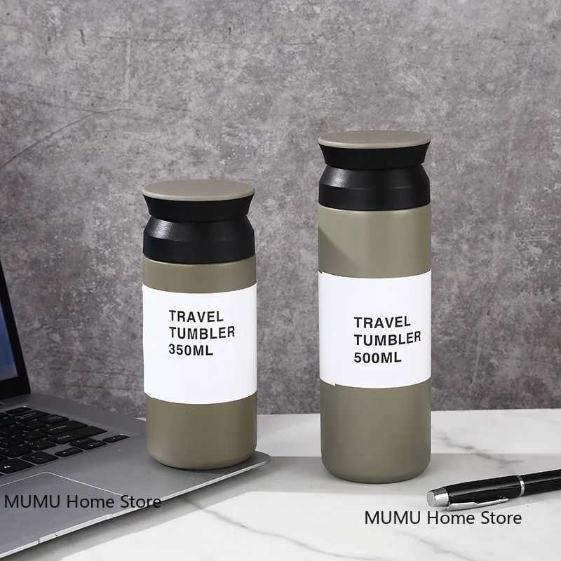 350/500mL stainless steel hot cup coffee g portable sports vacuum film station wagon beverage cup Y241114