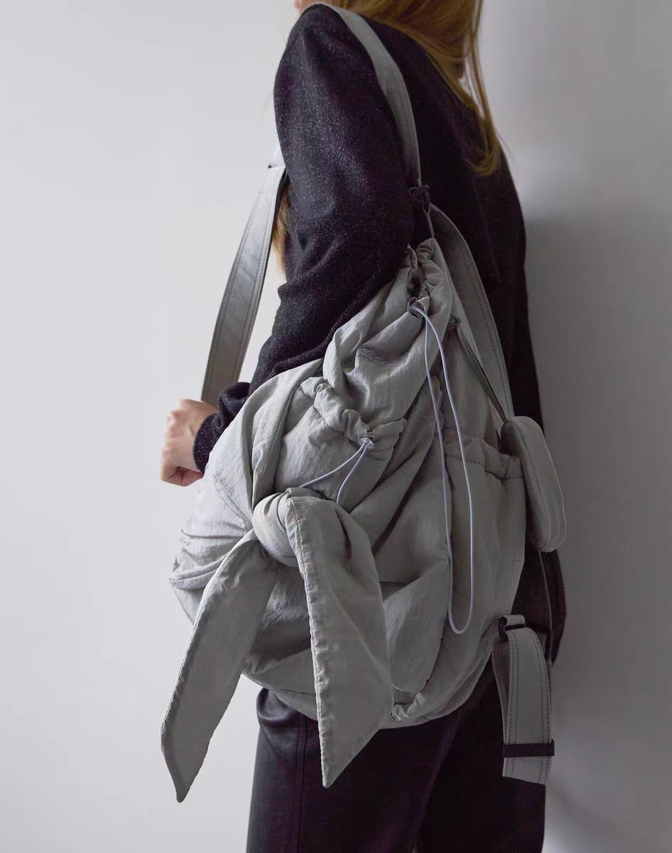 Fashion Designer ~ Bow Can Be One Shoulder And Two Shoulders Casual Dual-Use Bag Nylon Candy BagVoyage