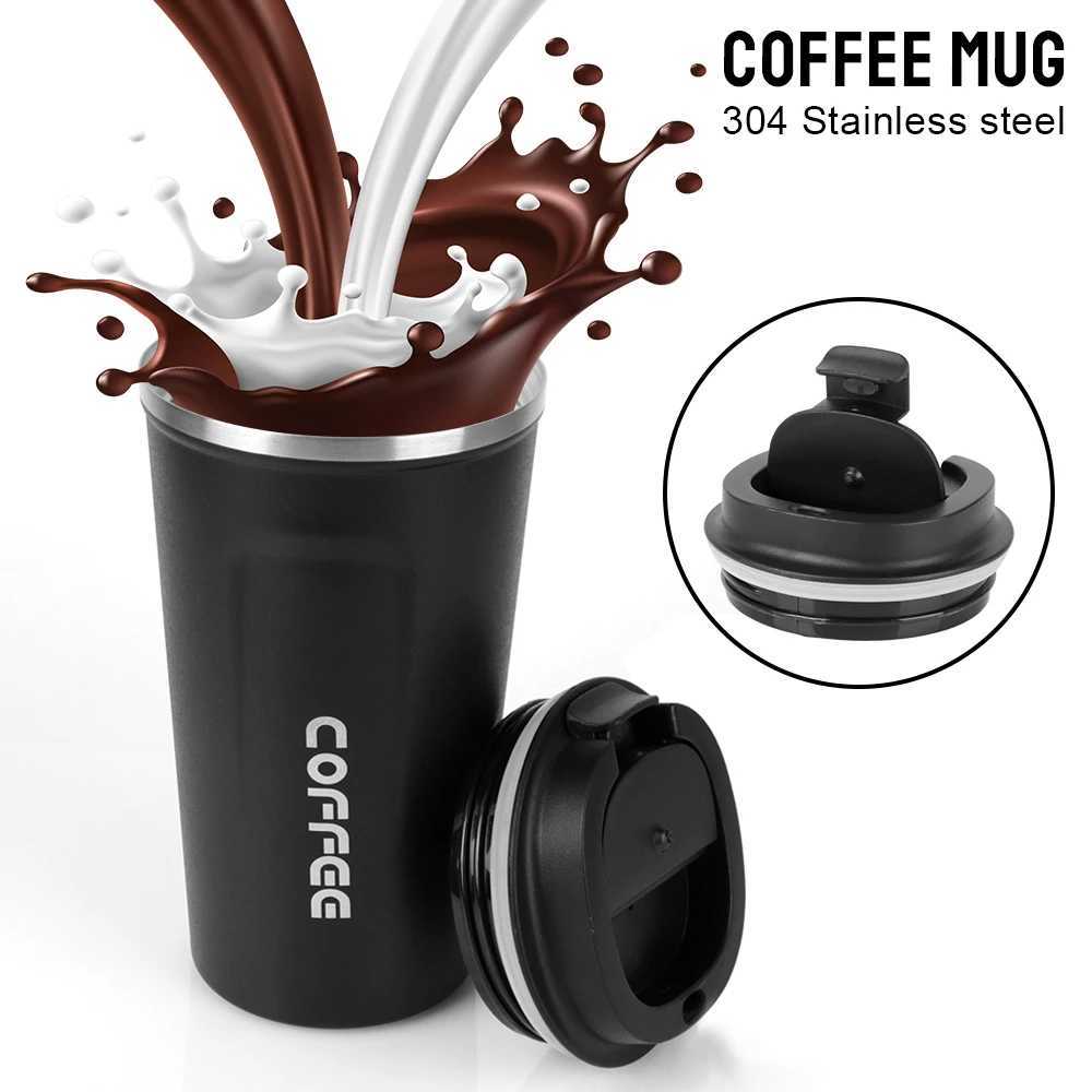Hot Coffee Double Stainless Steel Coffee G for Tea and Coffee 380/510ML Leakage Prevention Travel Hot Cup Car Hot Coffee G Y241114