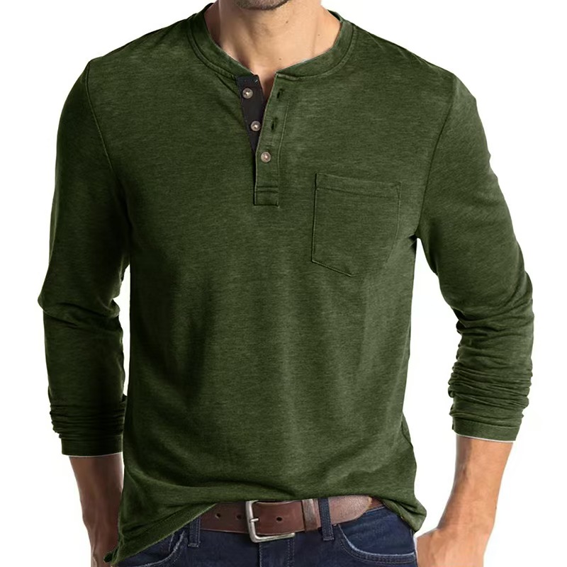 Designer men's long sleeve T-shirt men's bottoming shirt men's casual T-shirt collar shirt