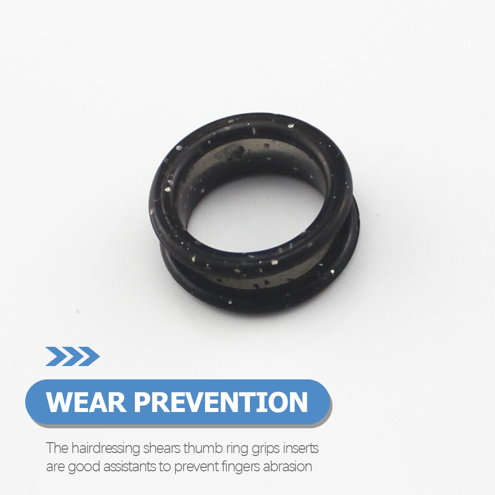 Ergonomic Silicone Premium Barber Shears Finger Rings Haircutting Styling Scissor Accessories Hair Shears Finger Inserts