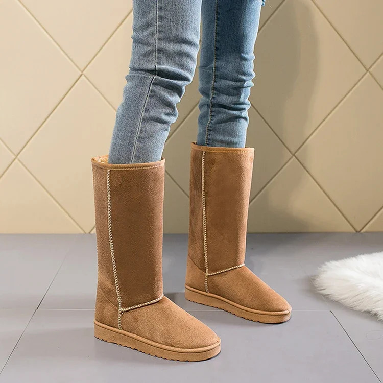 Comemore Women Tall Winter Padding Black Boots Fashion Snow Boots Womens High Boot Size 41 Warm Shoes Botas Mujer 241113