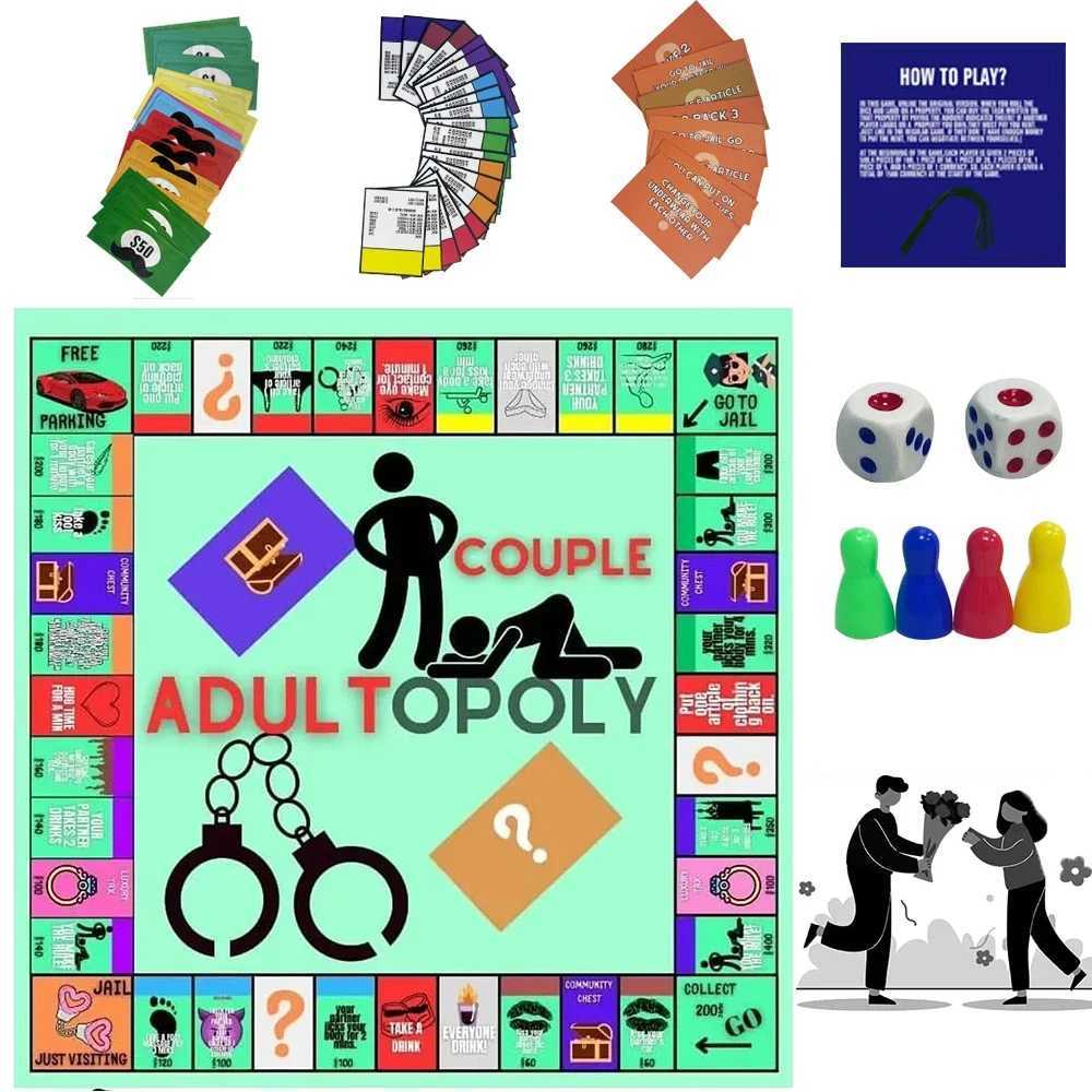 Adult Couple Game Night Intimacy Card Chessboard Game Adult Date Night Idea Relationship Card Game Girlfriend and Boyfriend W241114