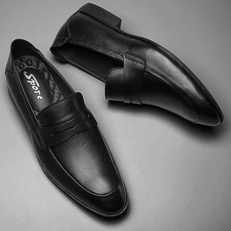 Italy Luxury Brand Fi Men Casual Shoes Loafer Shoes Men Genuine Leather Slip- Formal Shoes Handmade Man ShoesXJ250118