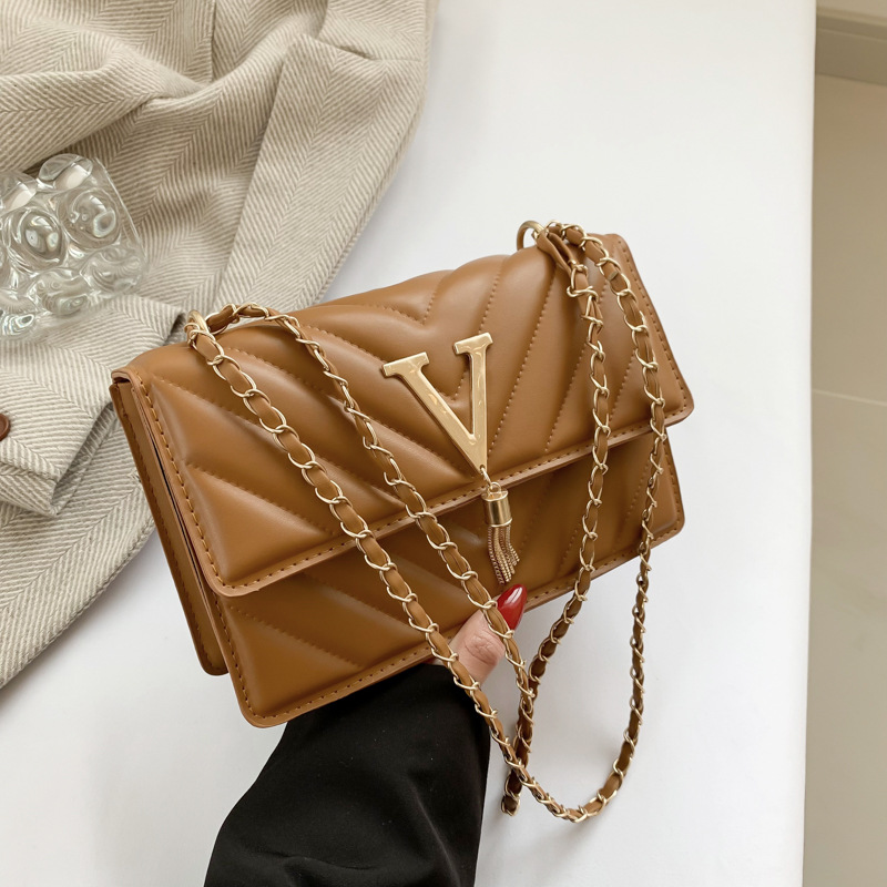 Fashion Women Shoulder Bags Soild Color Metal Decoration Crossbody Bag Travel Mobile Phone Pouch