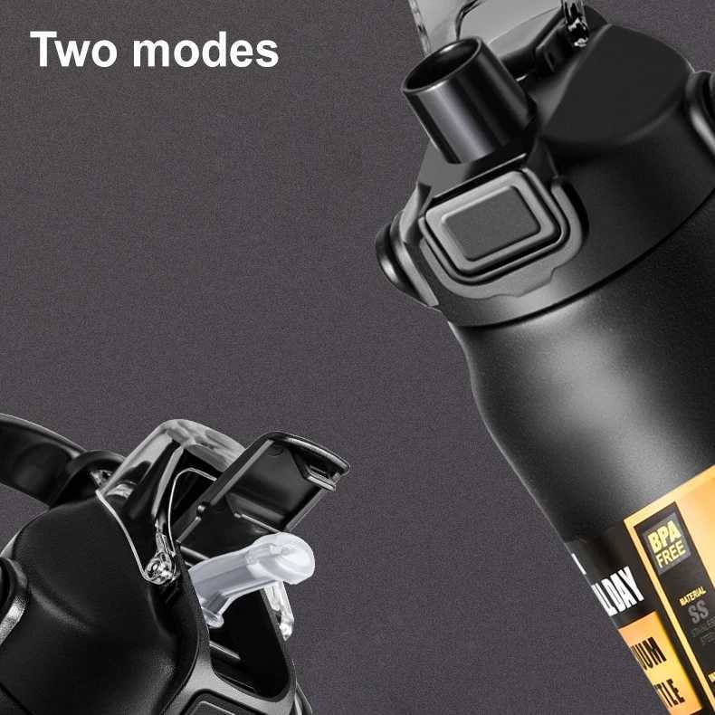 Outdoor thermostat portable 304 stainless steel thermostat g vacuum valve hot and cold sports water bottle with straw Y241114