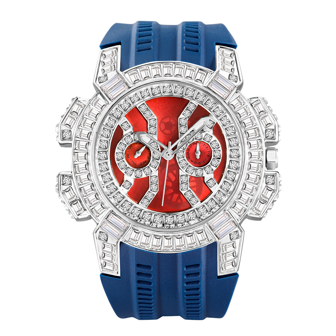 Men and women senior sense of Europe and the United States fashion personality full of diamonds large dial tape quartz watch thickness 12mm dial diame