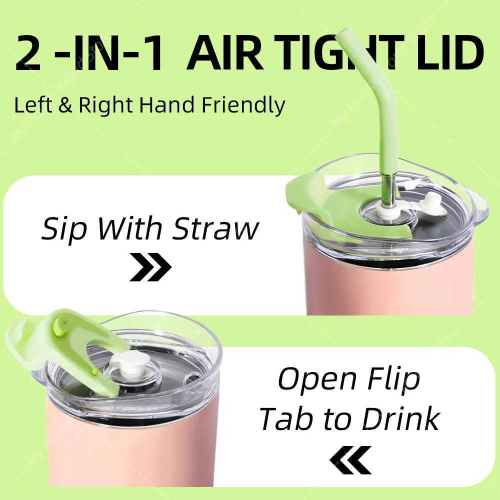 40 oz stainless steel hot bottle with handle straw gradient large capacity coffee cup inflatable hot bottle g Y241114