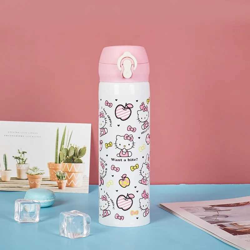 Insulated Water Bottle 304 stainless steel fashionable vacuum hot cup bouncing cup student holiday gift cute cartoon Y241114