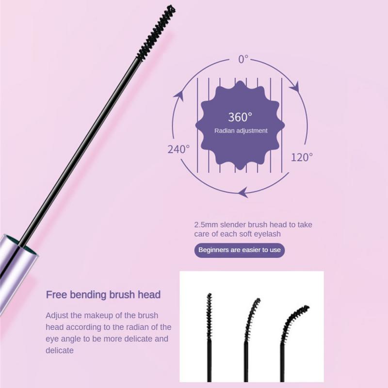 a Evenly PCS Waterproof Mascara Black Adhered Small Brush Eyes Eyelash Primer Slim Slender And Thick Defining