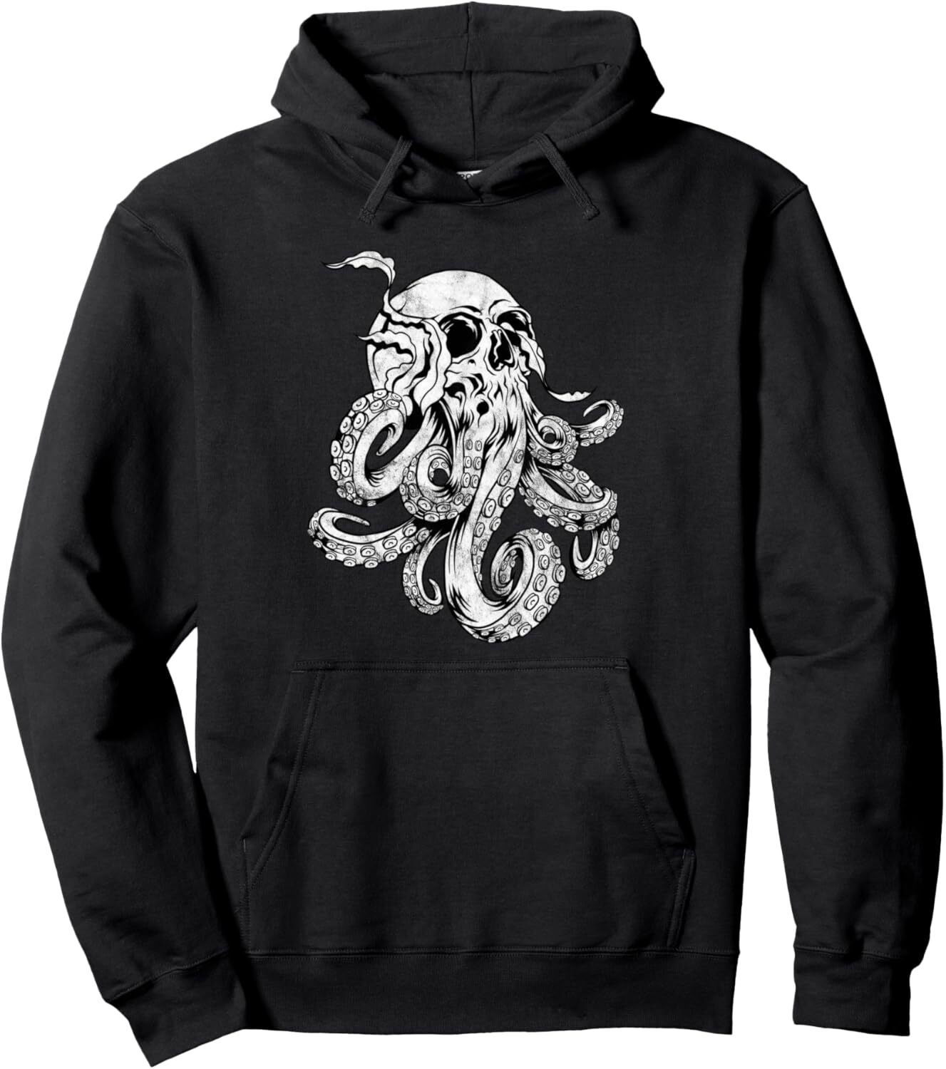 Hoodie for Mens Womens Octopus Skull Monster Kraken Cthulhu Skull for Men Women Pullover Hoodie Graphic Hoodies sweatshirt