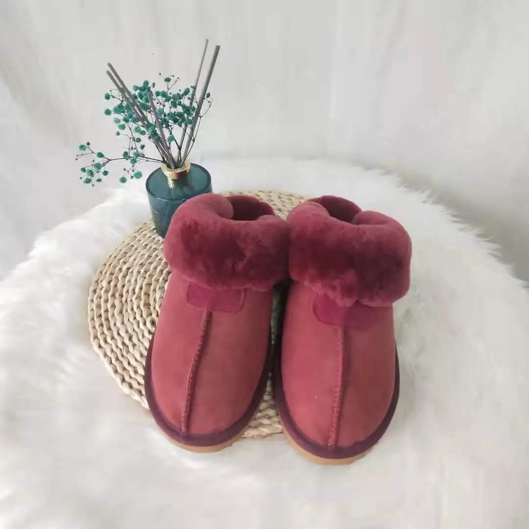 Natural Sheepskin Fur Slippers Female Winter Slippers Women Warm Indoor Slippers Soft Wool Lady Home Slippers 241114