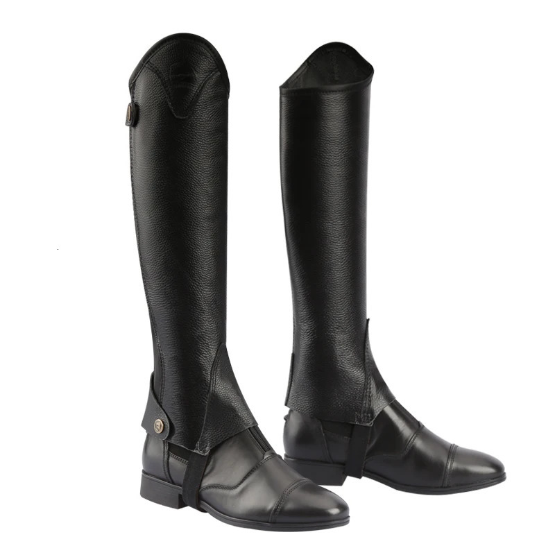 half-chaps Leather half-chaps for men and women comfortable and breathable Knight equipment Protect knight leg 241113