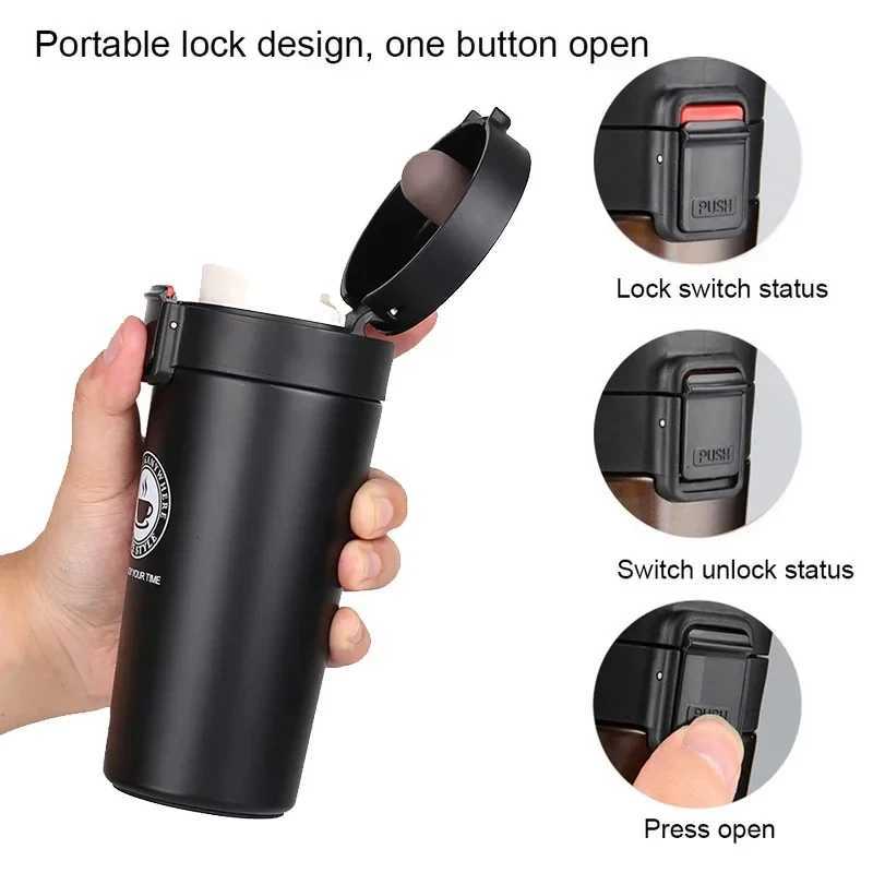 500ML hot g leak proof hot g coffee double wall 304 stainless steel coffee cup tea vacuum foil hot MOS water bottle Y241114