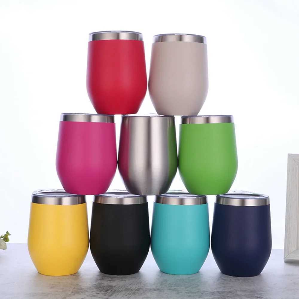 12 oz Eggshell Wine Stainless Steel Hot Water Bottle Beer GS Hot Glass Beer Crazy Coffee Cup Travel Y241114