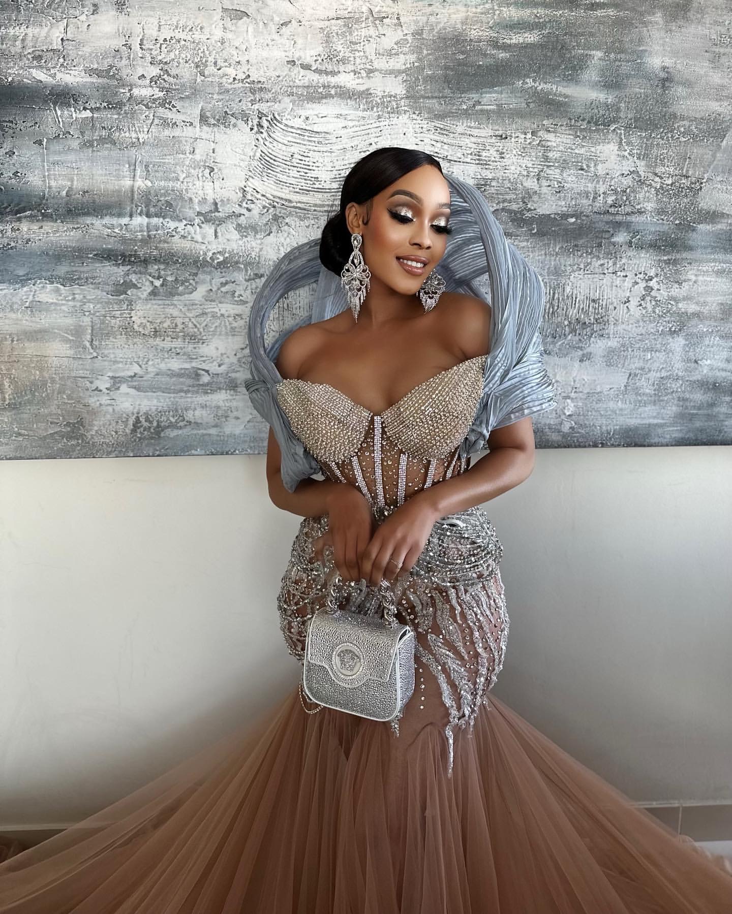 2024 Plus Size Champagne Mermaid Prom Dresses For Special Occasions Lace Beaded Crystals Transparent Evening Party Birthday Gowns Dress For Women Vest
