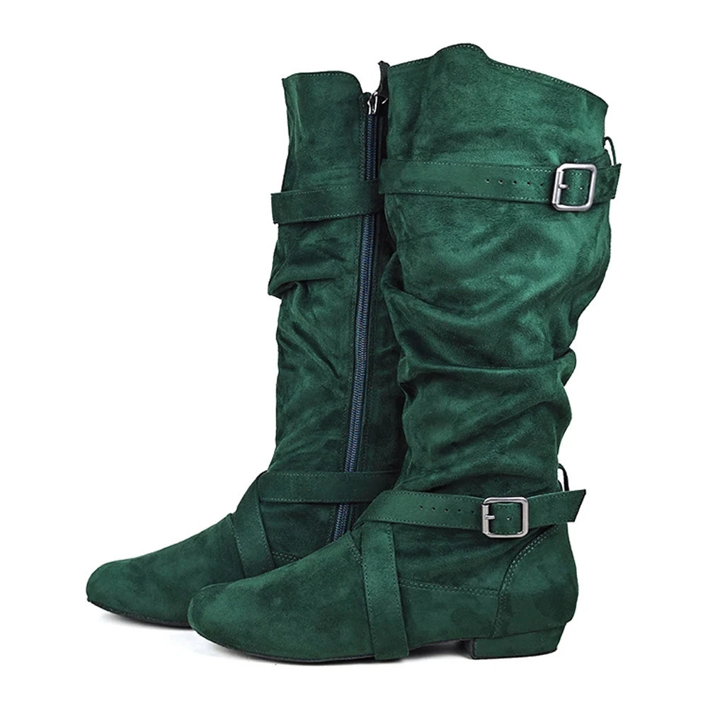 Jounning Womens Line Dance Boots Lace Up Boots Green Salsa Latin Dance Country Dance Boots 241113