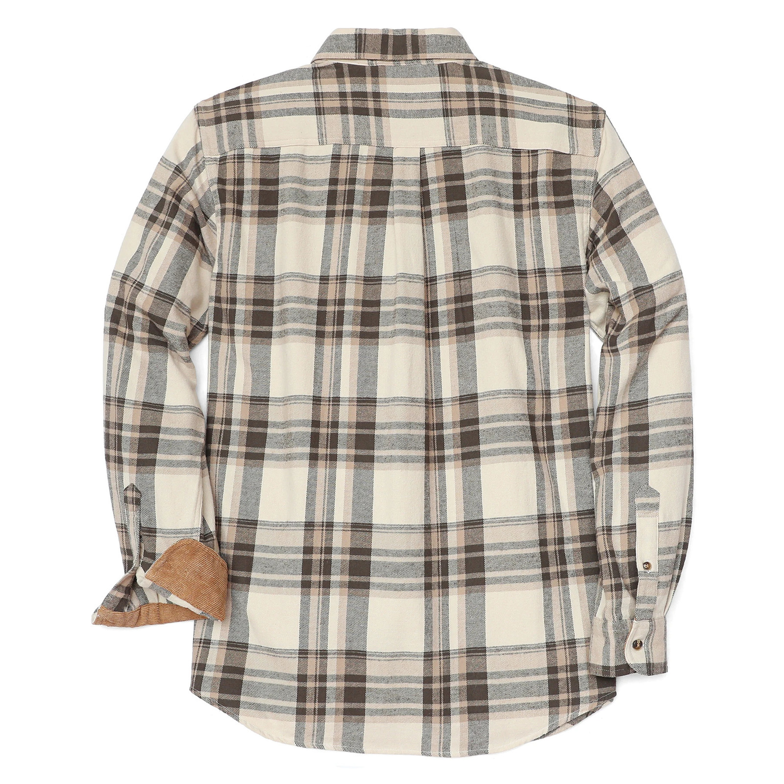 Dubinik mens flannel shirt long sleeved casual button down brushed 100% pure cotton 241113