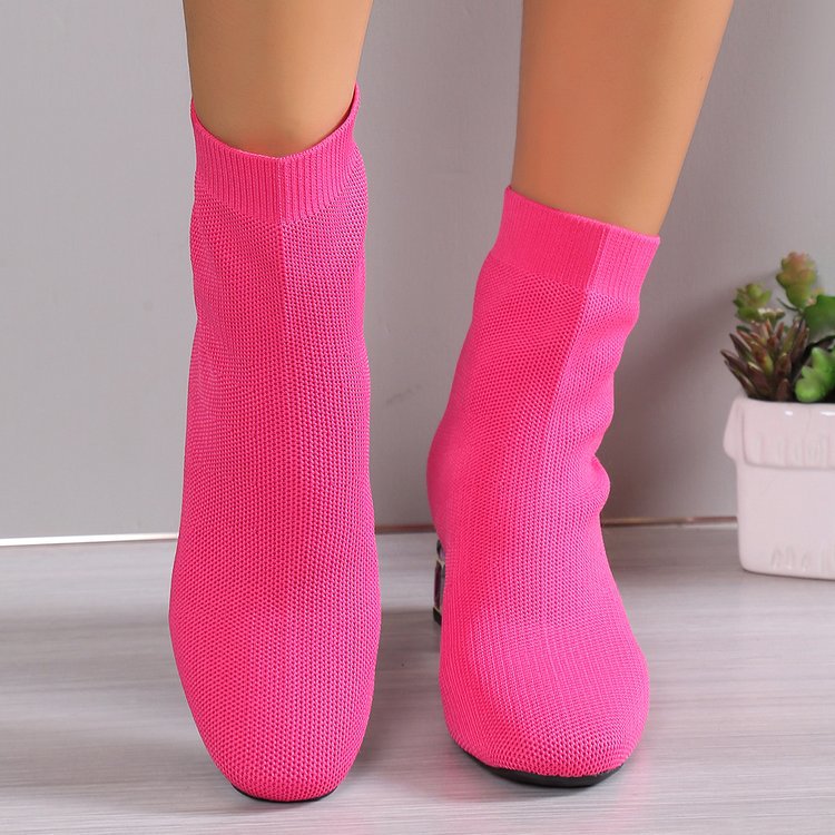 Women popular New Trendy Boot Autumn Winter Rhie Thick Heel Short Boots