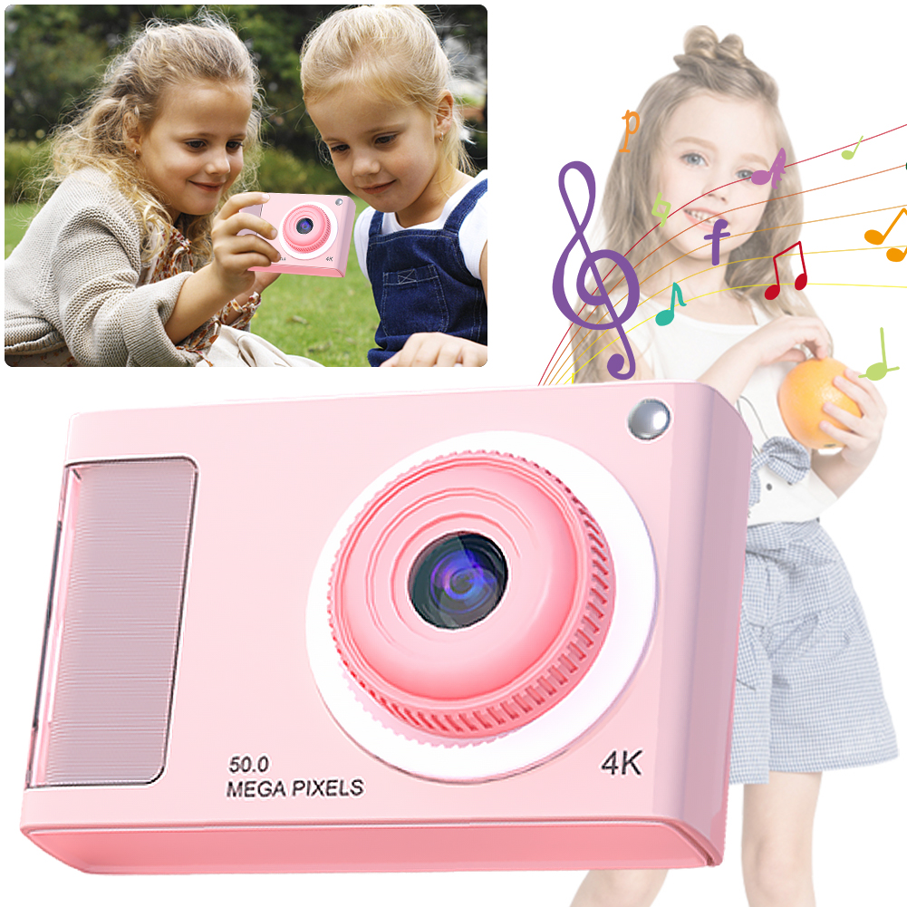 CCD Camera HD 1080P 48MP Dual Lens Portable Kids Camera Anti Shake Kids Digital Camera Support 32GB Card for Boys Girls Children