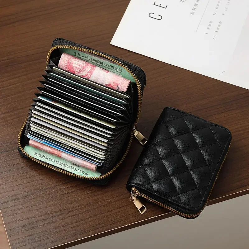 Women's Short Wallets PU Leather Female Credit Card Holder Wallet Fashion Ladies Small Zipper Wallet with Coin Purse Pouch